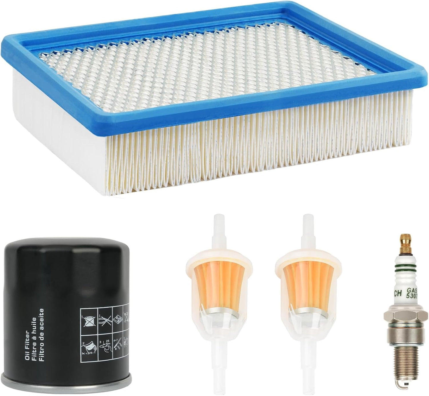 Club Car DS 1992-2004 Gas Carts with FE290 Engines, Air Filter 1015426, Oil Filter 1016467 41016467, Fuel Filter 1013684