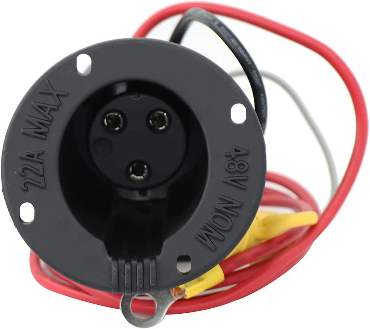 Club Car DS 48V Charger Receptacle and Fuse Assembly for Club Car DS Golf Cart #101802101 #1017968-01 #1018949-01